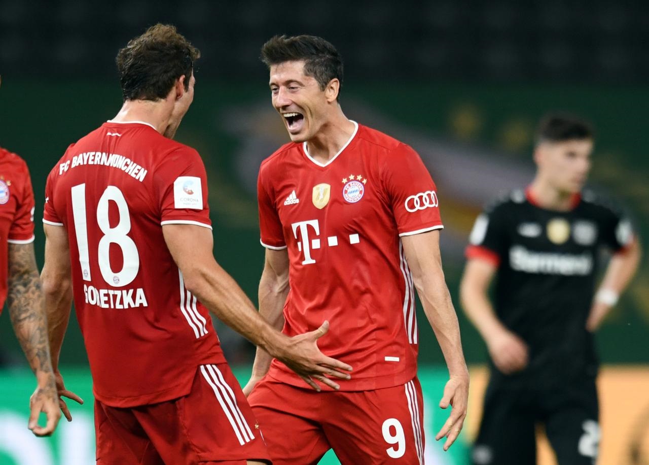 Football: Bayern thrash Leverkusen 4-2 to win 20th German Cup title