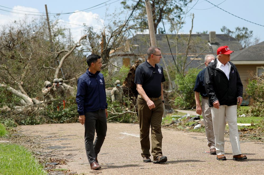 Trump tours parts of Louisiana, Texas hit by Hurricane Laura