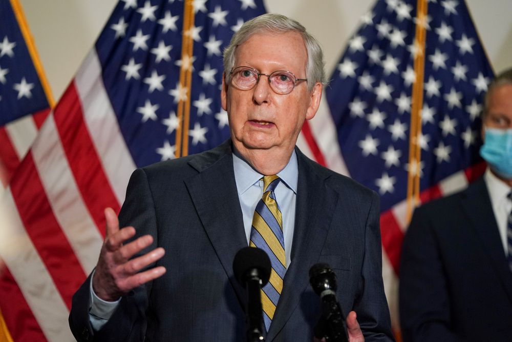 McConnell, other Republicans split with Trump on peaceful transfer of power