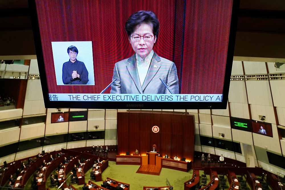 Hong Kong’s Lam says restoring ‘political system from chaos’ is priority