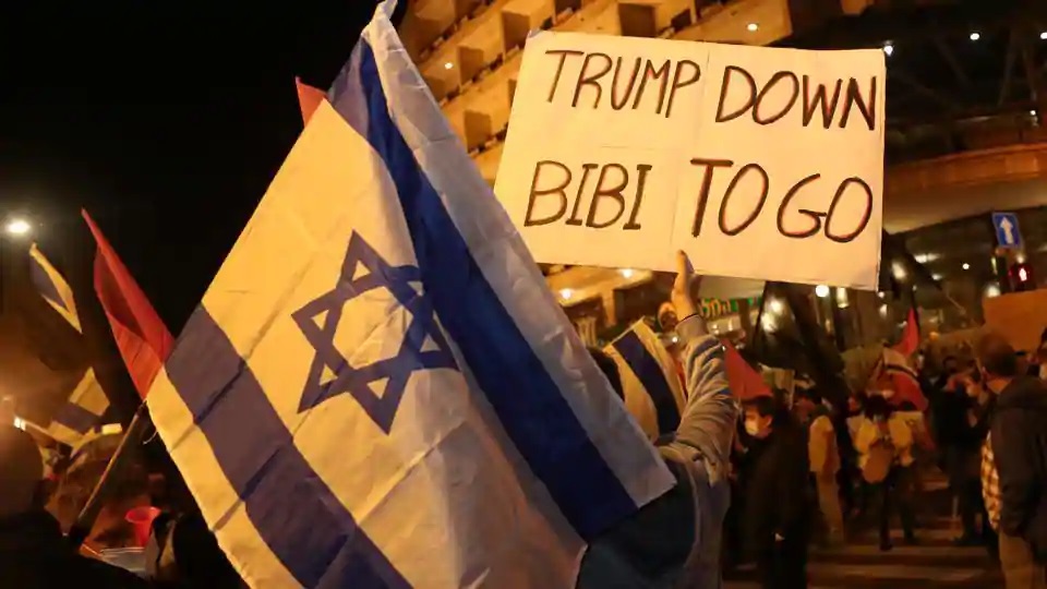 Israelis protesting Benjamin Netanyahu welcome Joe Biden win in US election