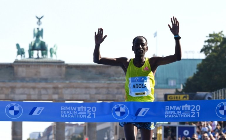 Ethiopian Adola digs deep to win Berlin marathon, Bekele third