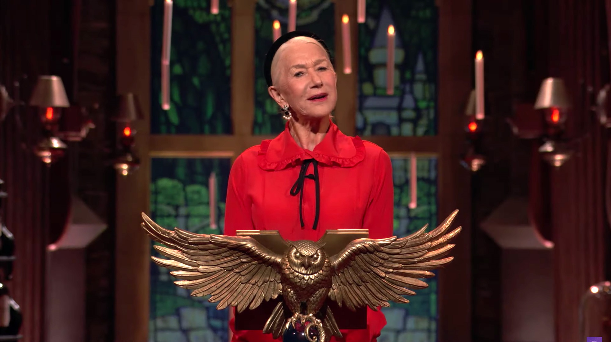 Helen Mirren makes regal bow as Harry Potter quiz show host